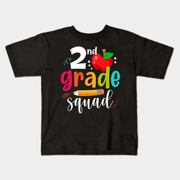 Second Grade Squad Funny Back To School 2nd Graders Teachers Kids T-Shirt by torifd1rosie